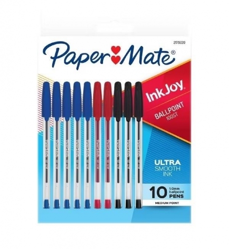 B/POINT P/MATE INKJOY 100 1.0 BLACK/BLUE/RED 10s