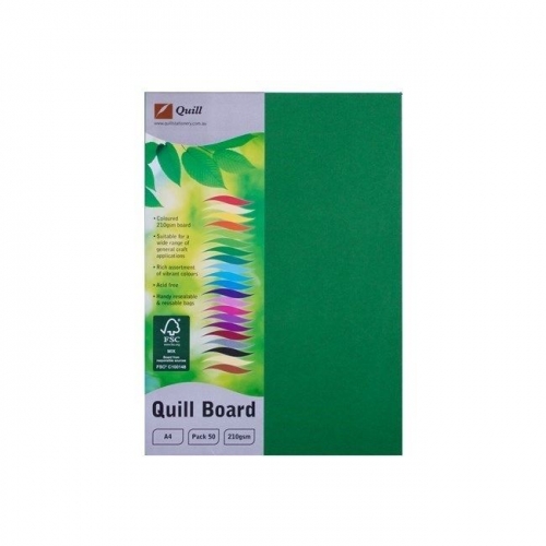 BOARD QUILL XL A4 210gsm EMERALD 50s 90306