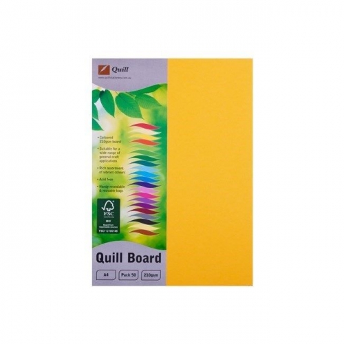 BOARD QUILL XL A4 210gsm SUNSHINE 50s 90318