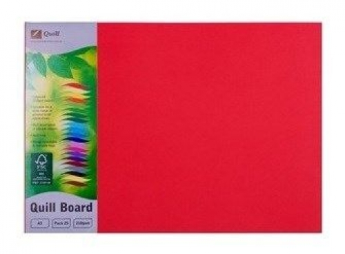 BOARD QUILL XL A3 210gsm RED 25s 90402