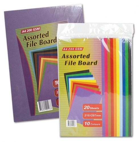 BOARD FILE SPECIAL COLOUR 510x640mm ASSORTED 100s