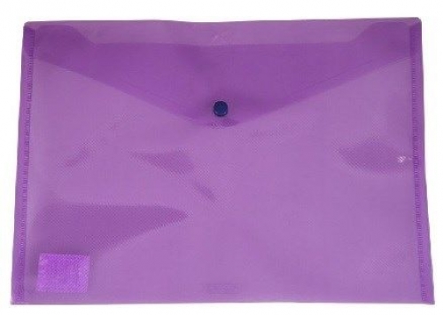 POLY WALLET WITH BUTTON A4 PURPLE