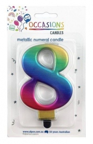 CANDLES ALPEN BIRTHDAY NUMERAL 8 6s 431238