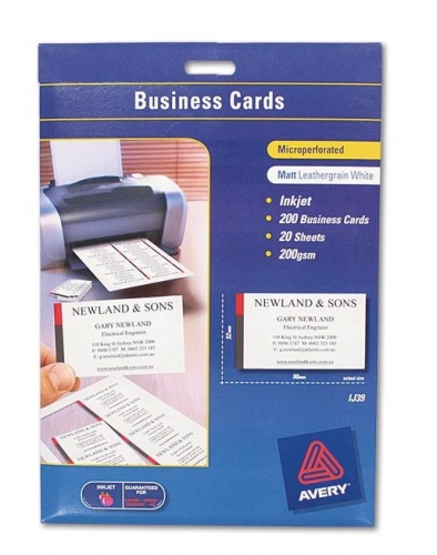 CARDS BUSINESS AVERY L/GRAIN IJ39 20/10 70450