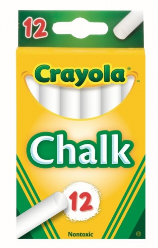 CHALK CRAYOLA WHITE 51-320 12s
