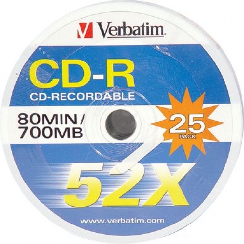 CD-R VERBATIM SPINDLE PACK 25s 43432