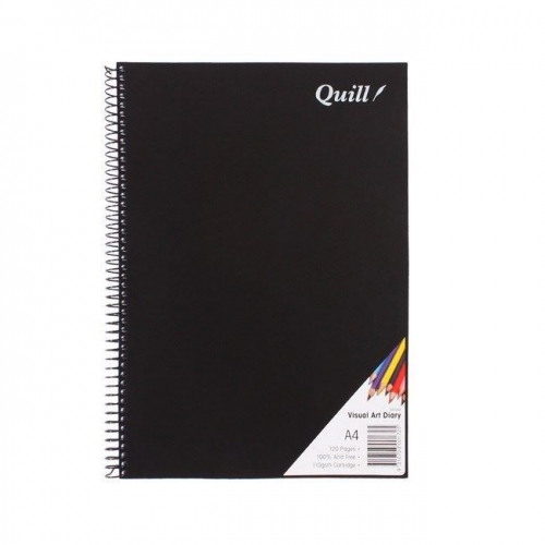 VISUAL ART DIARY QUILL A4 SPIRAL 120page