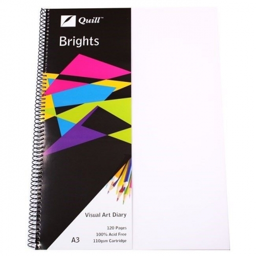 VISUAL ART DIARY QUILL A3 FROSTED 10777