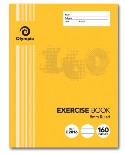 EXERCISE BOOK 225x175 (A5) 160page SEWN OLYMPIC