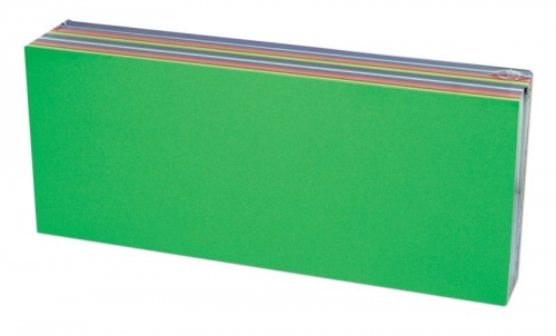FLASH CARDS ASSORTED COLOURS 297x125mm 200s