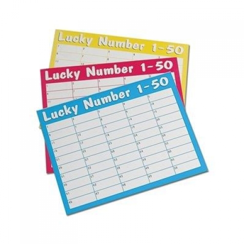 LUCKY NUMBER CARDS 1-50 100s