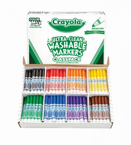 MARKER CRAYOLA WASHABLE CLASS PACK 200s 58-8200