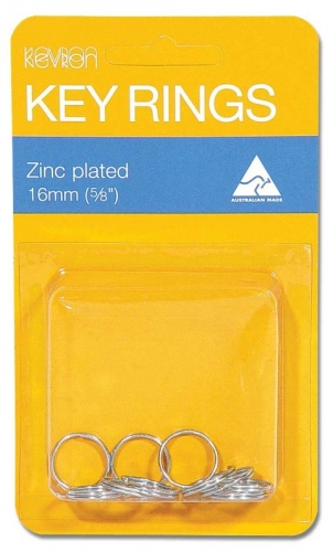 KEY RINGS KEVRON ZINC ID1040PP10 16mm 10s