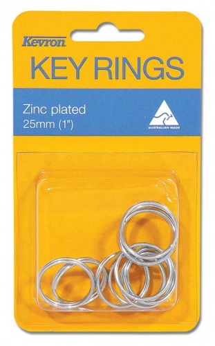 KEY RINGS KEVRON ZINC ID1042PP10 25mm 10s.