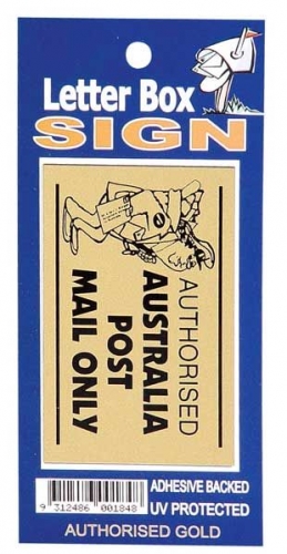 LABEL AUTHORISED AUST POST ONLY GOLD