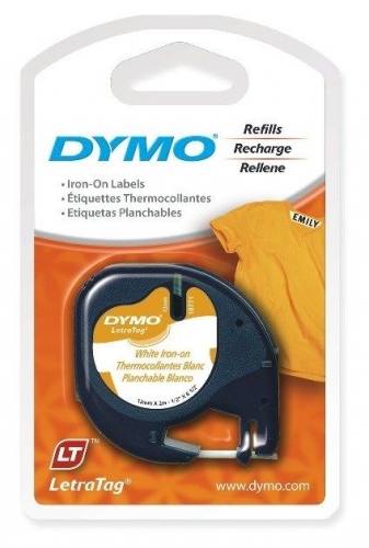 LABEL TAPE LETRATAG 12mmx2m IRON ON DYMO