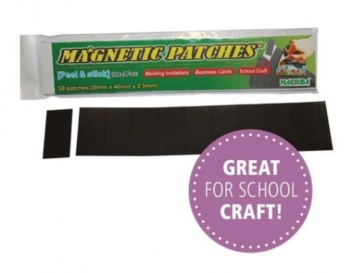 MAGNETIC PATCHES PEEL & STICK 38x20mm 50s