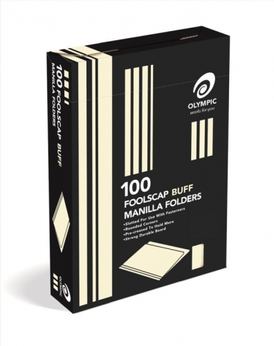 MANILLA FOLDER F/SCAP BUFF BOX 100