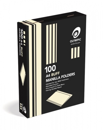 MANILLA FOLDER A4 BUFF BOX 100