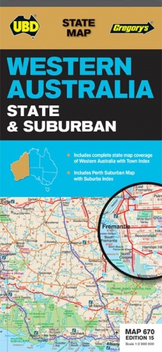 MAP UBD/GREG WESTERN AUSTRALIA STATE/SUBURBAN #670