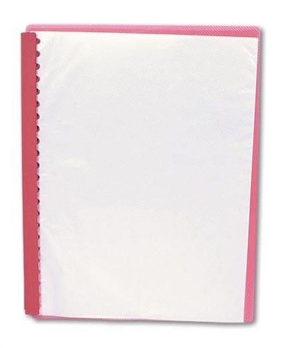 DISPLAY BOOK CLEARFRONT RED A4 20pocket