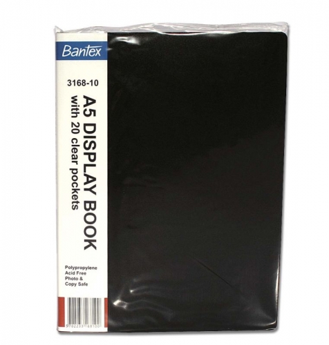 DISPLAY BOOK BANTEX A5 20pocket 3168 BLACK