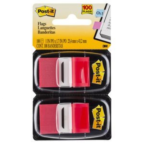 FLAGS POST-IT 25.4x43.2mm RED 680-RD2 2s