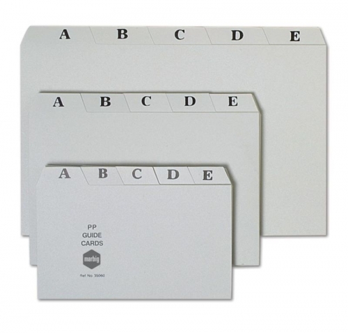 GUIDE CARDS ESSELTE PVC A-Z 76x127mm 038010