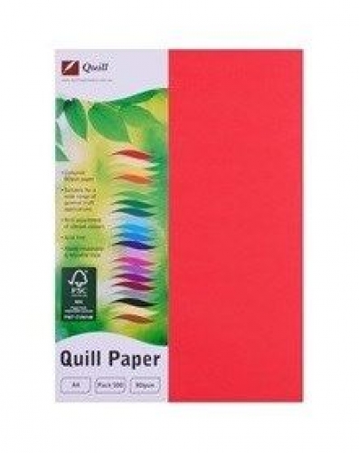 PAPER QUILL XL OFFICE A4 80gsm RED 500s 90160