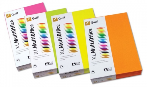 PAPER QUILL XL A4 80gsm FLUORO YELLOW 500s
