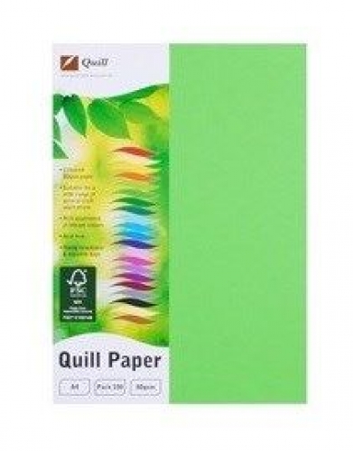 PAPER QUILL XL A4 80gsm LIME 100s
