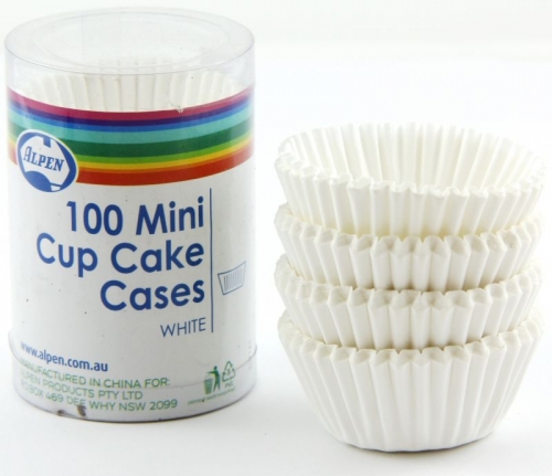 MINI CUP CAKE CASES ALPEN WHITE 100s 107161