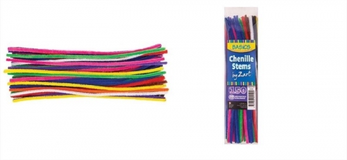 PIPE CLEANERS COLOURED 30cmx6mm 150s