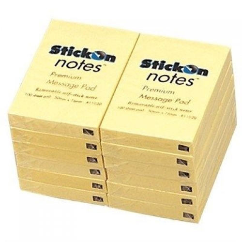 STICK ON NOTES BEAUTONE YELLOW 50x76mm 11020
