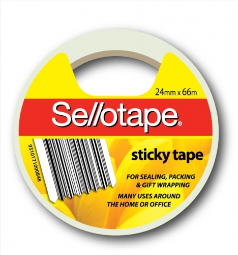 TAPE SELLOTAPE STICKY CLEAR 24mm x 66m