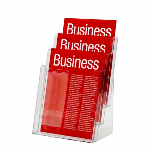 BROCHURE HOLDER ESSELTE A4 FREE STAND 3-TIER 31066