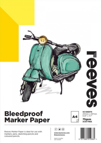 PAD REEVES BLEEDPROOF A4 75gsm 50sheet