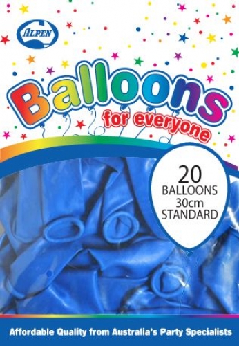 BALLOONS ALPEN STANDARD 30cm P20 BLUE