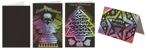 SCRATCH ART GREETING CARDS 30s