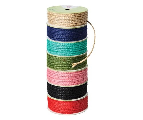 TWINE JUTE ASSORTED COLOURS 15g PACK 7