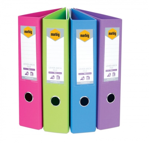 LEVER ARCH FILE MARBIG PE A4 PINK