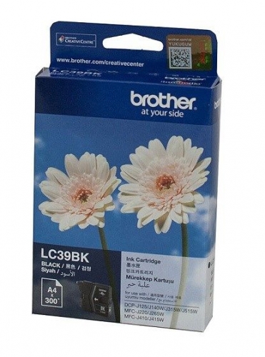 BROTHER LC-39BK BLACK INK CARTRIDGE - 300 PAGES