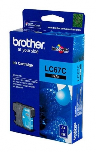 BROTHER LC-67C CYAN INK CARTRIDGE - 325 PAGES