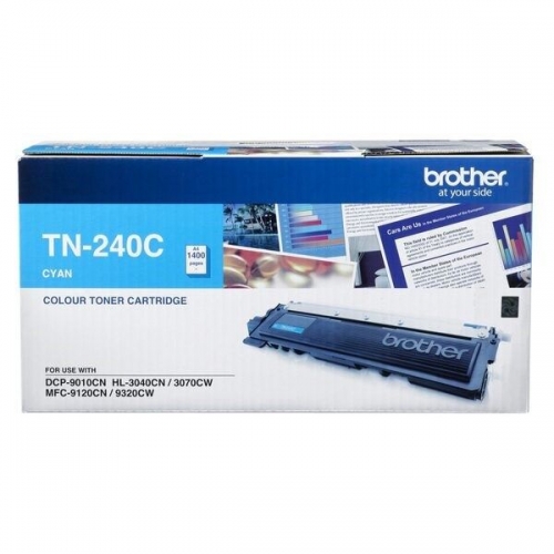 BROTHER TN-240C CYAN TONER CARTRIDGE - 1,400 PAGES