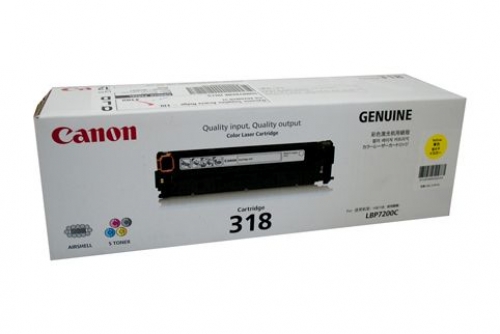 CANON CART318Y YELLOW TONER - 2,400 PAGES