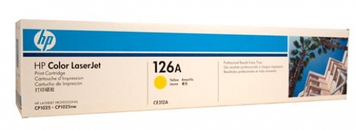 HP126A YELLOW TONER CARTRIDGE - 1,000 PAGES