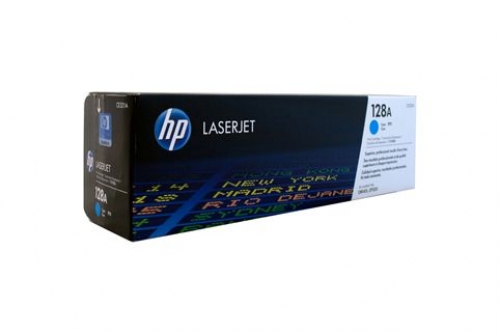 HP128A CYAN TONER CARTRIDGE - 1,300 PAGES