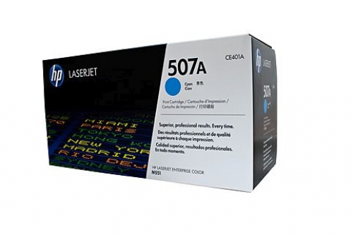 HP507A CYAN TONER CARTRIDGE - 6,000 PAGES