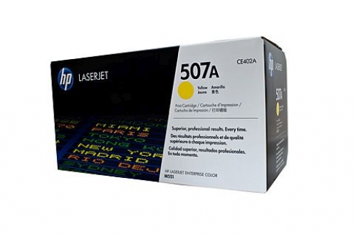 HP507A YELLOW TONER CARTRIDGE - 6,000 PAGES
