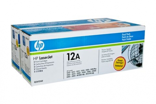 HP12A TONER CARTRIDGE 2K PGS DUAL PACK Q2612D